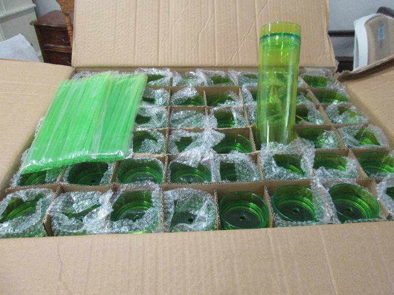 lot 76 image: Case of 48 Tall Transparent Lime Co...