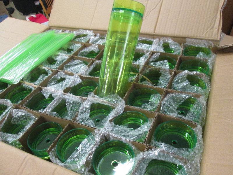 lot 80 image: Case of 48 Tall Transparent Lime Co...