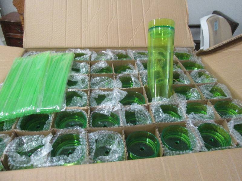 lot 81 image: Case of 48 Tall Transparent Lime Co...