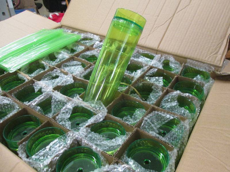 lot 85 image: Case of 48 Tall Transparent Lime Co...