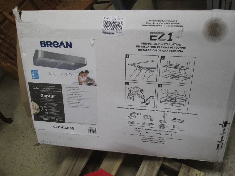lot 87 image: Broan 30 inch Stainless Steel Range...