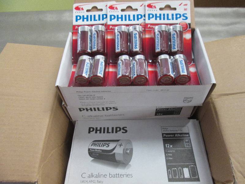 lot 126 image: Case of 48 2-pks Philips C Alkaline...