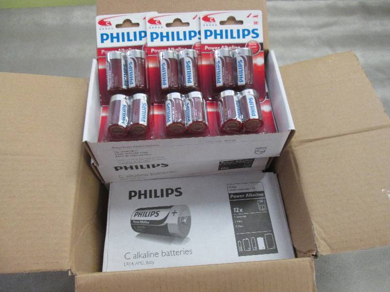 lot 142 image: Case of 48 2-pks Philips C Alkaline...