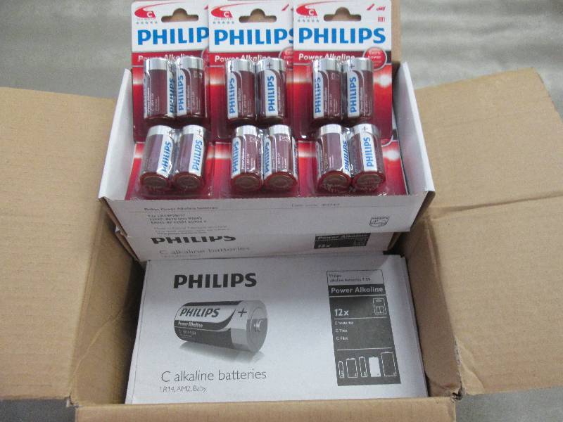 lot 143 image: Case of 48 2-pks Philips C Alkaline...