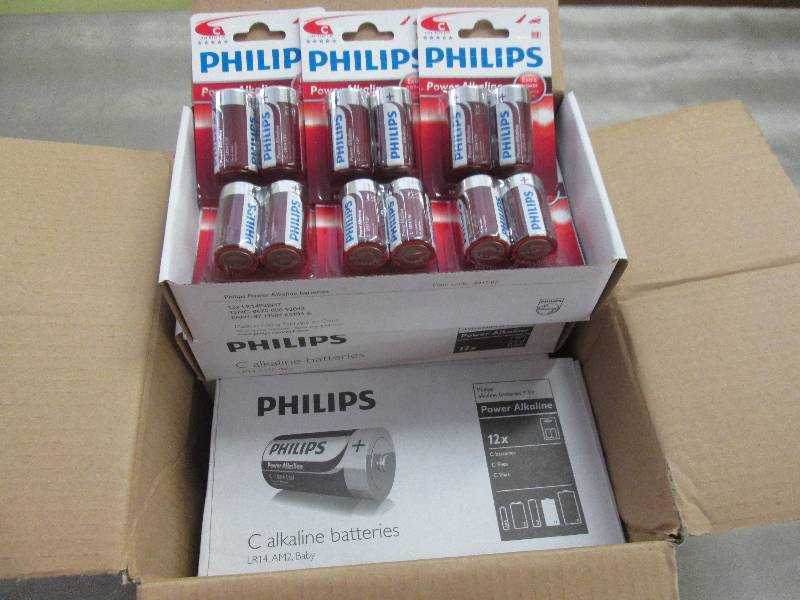 lot 150 image: Case of 48 2-pks Philips C Alkaline...