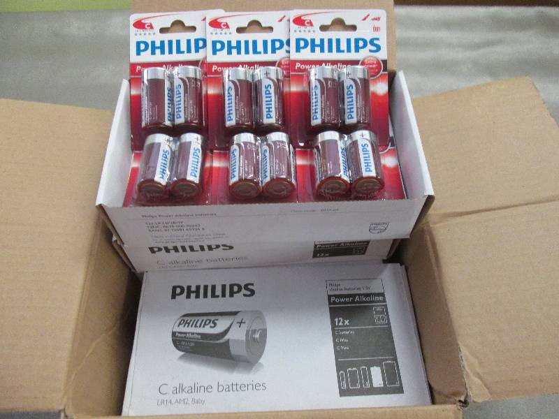 lot 151 image: Case of 48 2-pks Philips C Alkaline...