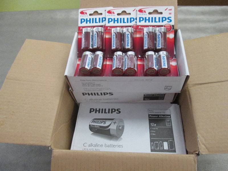 lot 153 image: Case of 48 2-pks Philips C Alkaline...
