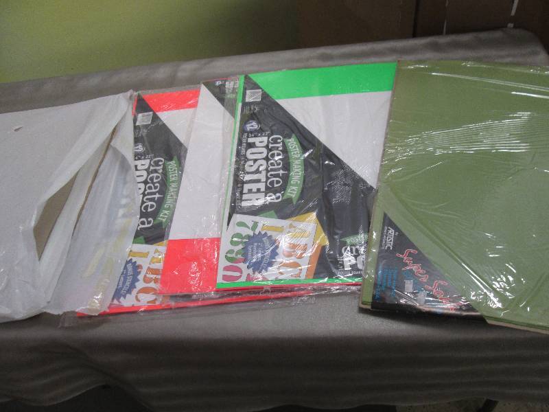 lot 159 image: 3 Pkgs Poster Board, Blotting Refil...