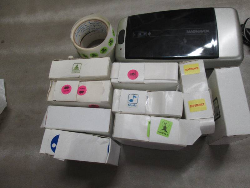 lot 162 image: Library labels, VHS Rewinder...
