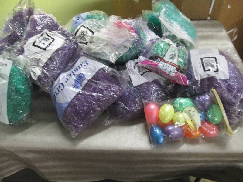 lot 165 image: Large Box of Easter Grass & Eggs...