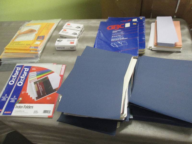 lot 166 image: Binder Clips, Index Folders, Printa...