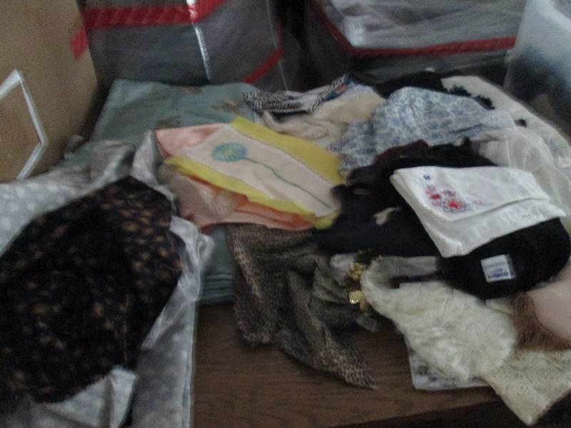 lot 44 image: Assorted Fabric & Linens in covered...