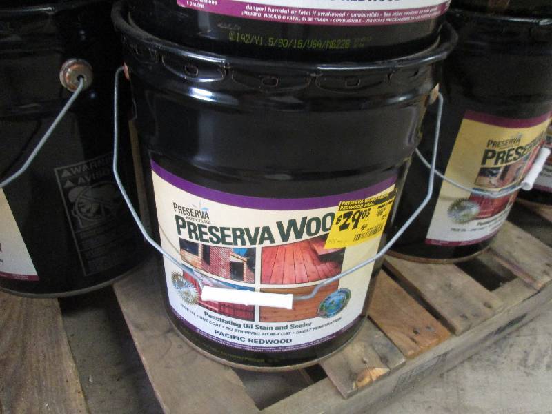 lot 202 image: Preserva Wood 5 gal. Oil-Based Paci...