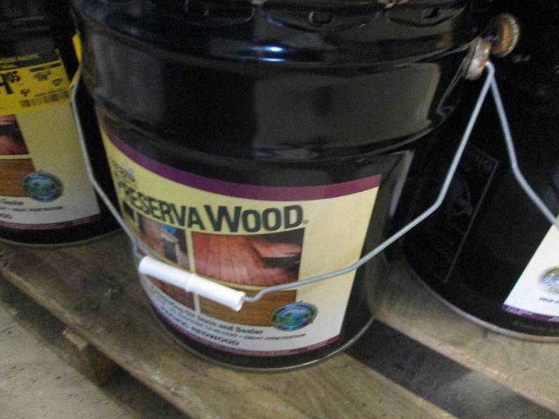 lot 203 image: Preserva Wood 5 gal. Oil-Based Paci...