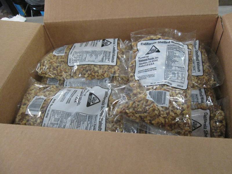 lot 216 image: Box of 24 - 1 lb Bags of English Wa...