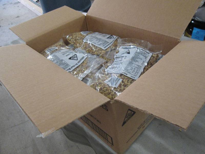 lot 217 image: Box of 24 - 1 lb Bags of English Wa...
