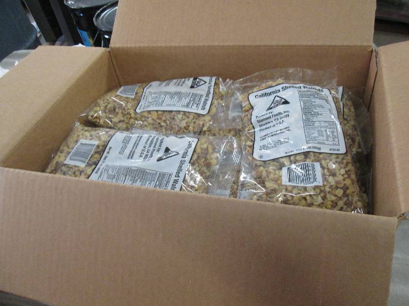 lot 220 image: Box of 24 - 1 lb Bags of English Wa...