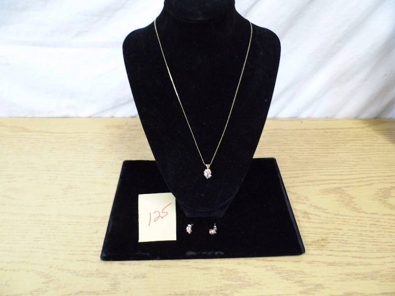 Rhinestone Necklace w earrings
