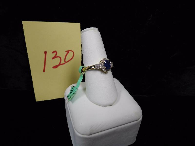 14K Diamond & Saphire Ring