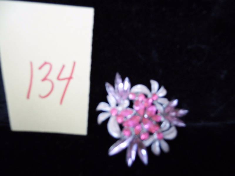Pink Stone Brooch
