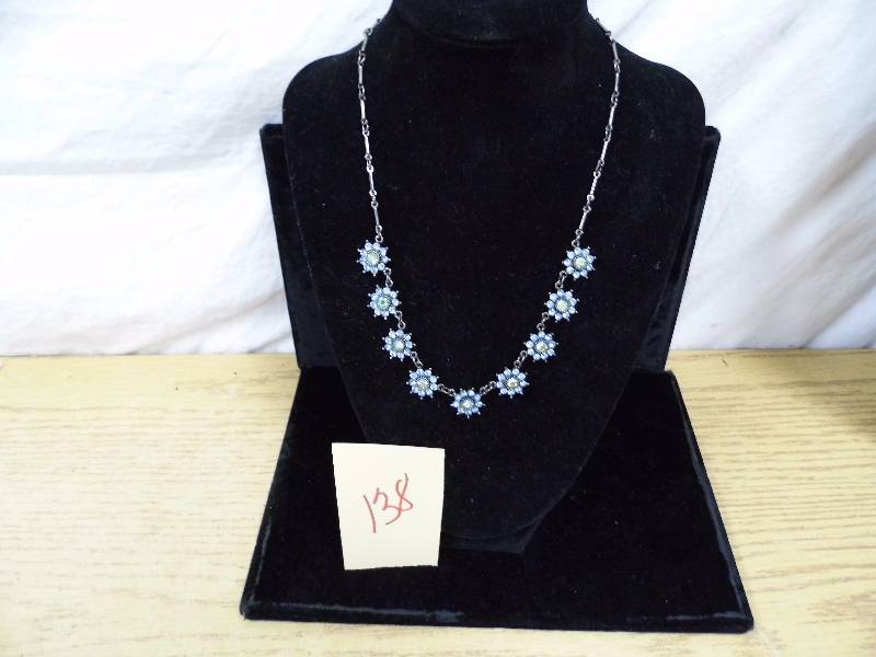 Blue Flower Necklace