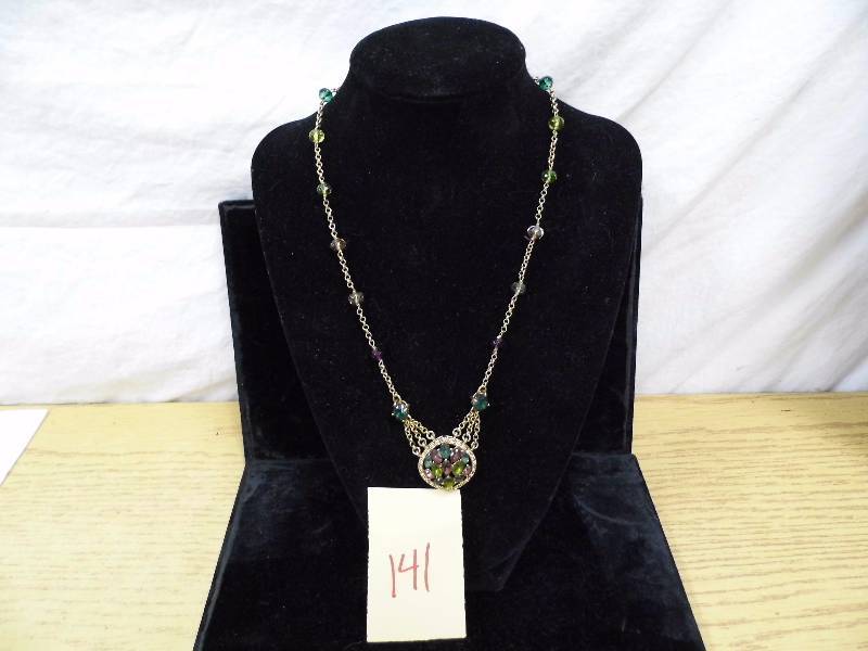 Multi Color Rhinestone Necklace