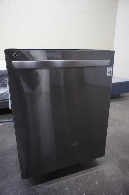 lot 12 image: New - Scratch & Dent LG Model # (LDF7774BD) - 24 Fully-Integrated Dishwasher w Height Adjustable 3rd Rack - Black Stainless Steel   -Tested Works - MSRP $ 999.99
