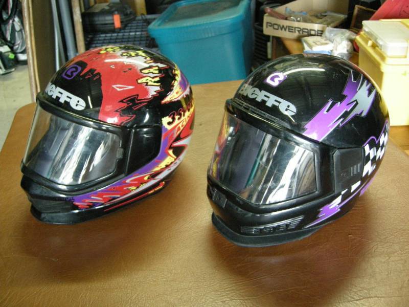lot 45 image: 2 Snowmobile Helmets