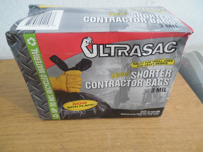 Ultrasac 33 Gal. Short Contractor bags With Flaps (50 Count)