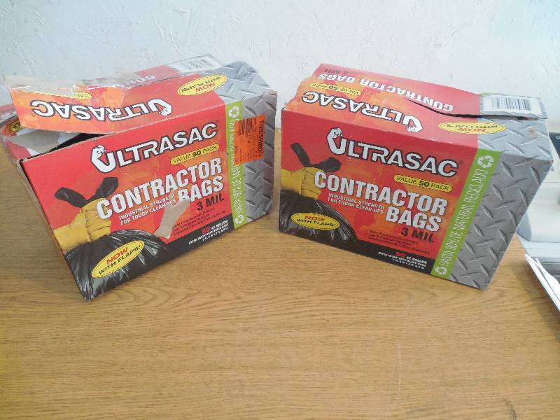 (2) Ultrasac 42-Gallon Contractor Bag with Flaps (50-Count)