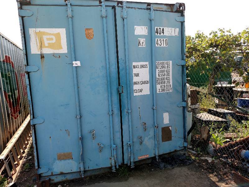 lot 36 image: Blue 40 Shipping Container, Conten...