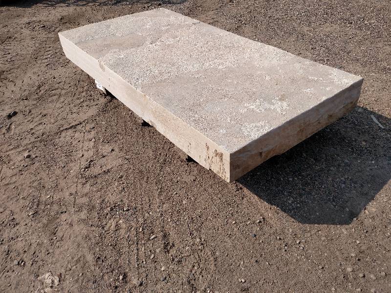 lot 124 image: Fon Du Lac Limestone Slab, 6x3x7...