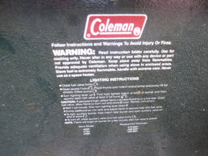 lot 48 image: Coleman Camp Stove