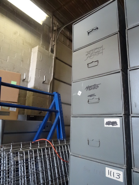 lot 25 image: 8 Cardboard File Drawer Boxes.