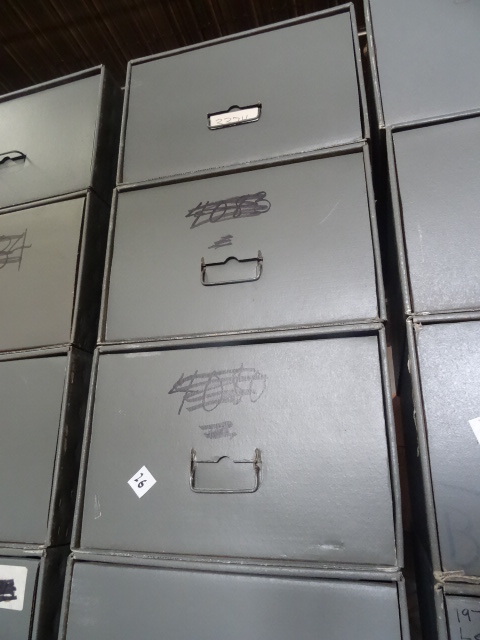lot 26 image: 8 Cardboard File Drawer Boxes.