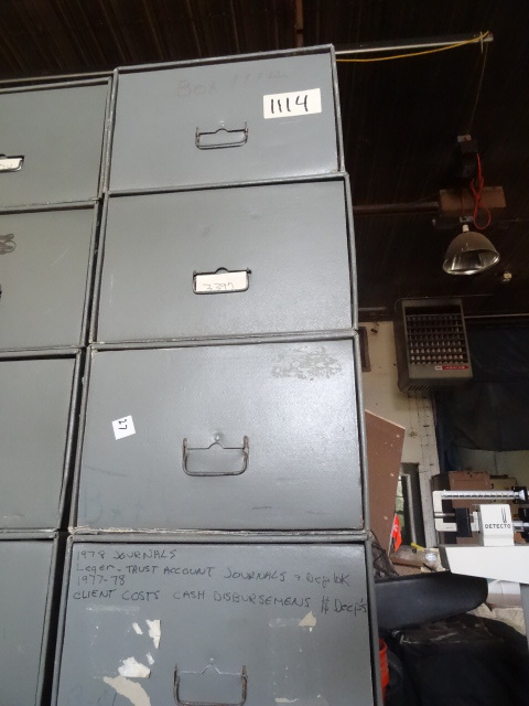 lot 27 image: 8 Cardboard File Drawer Boxes.