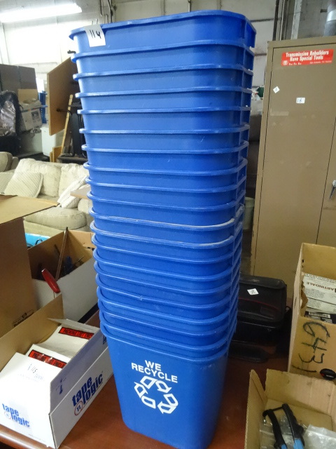 lot 114 image: 20 Office Recycling Garbage Cans
