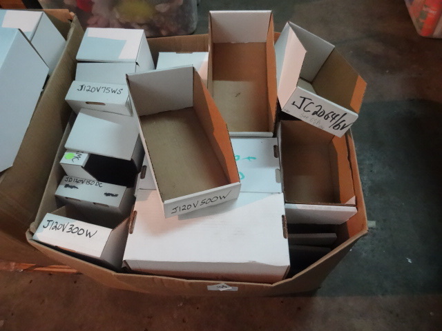 lot 135 image: Cardboard Hardware Sorting Bins 6 X 2.