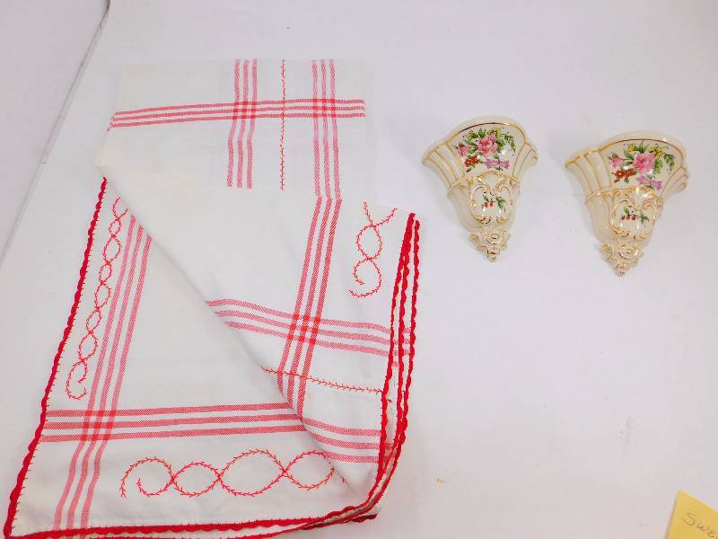 Vintage Table Cloth and Wall Hangings