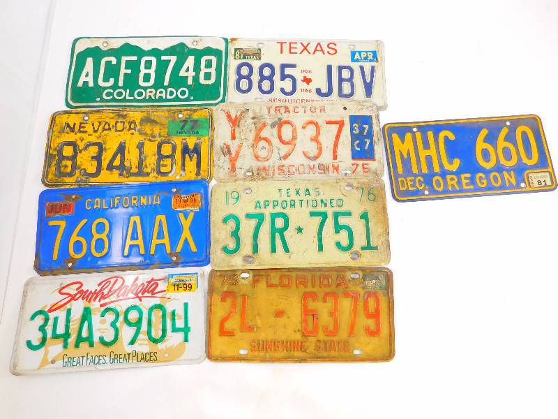 Lot of License Plates