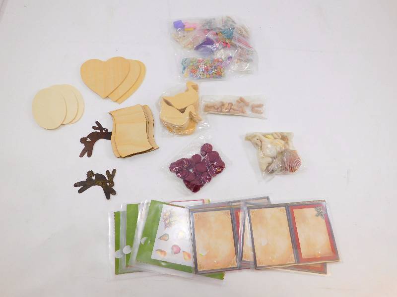 Lot of Craft Items - Shells, Beads, Plus More