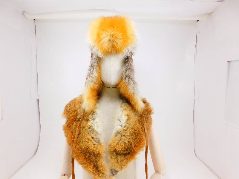 Real Fur Hat and Scarf