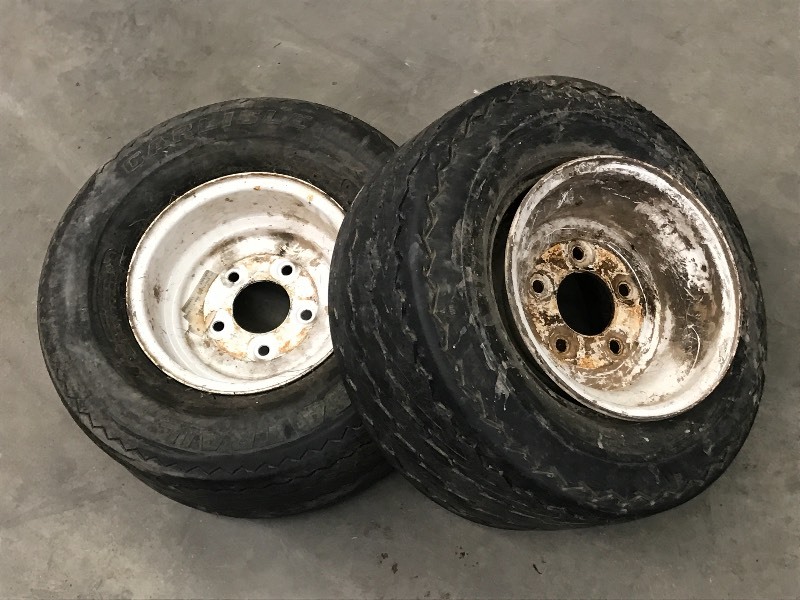 (2) Trailer Wheels & Tires