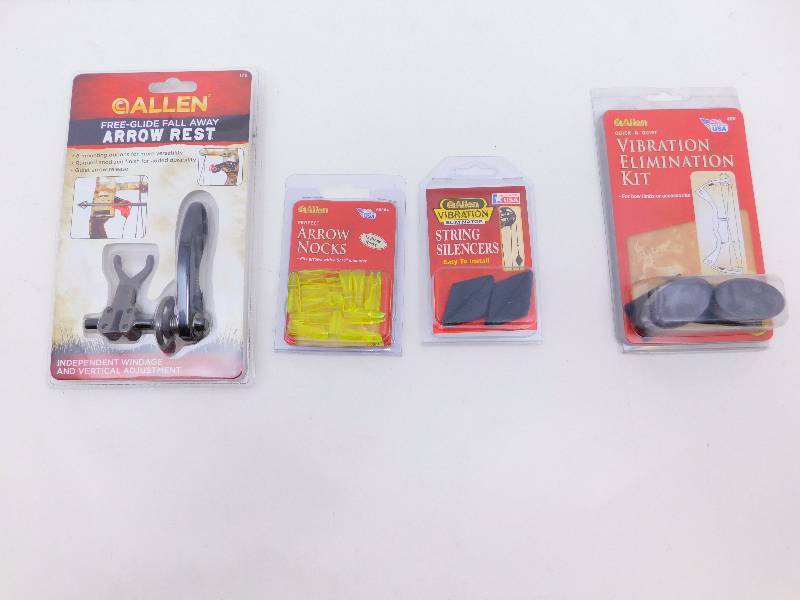 lot 3 image: New Archery Accessories Arrow Nocks, Arrow Rest, Vibration Eliminate Kit, & String Silencers