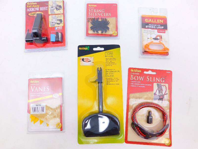 lot 14 image: New Archery Accessories Caliper Release, Bow Sling, Vanes, Arrow Rest, String Silencers, Release Aid String