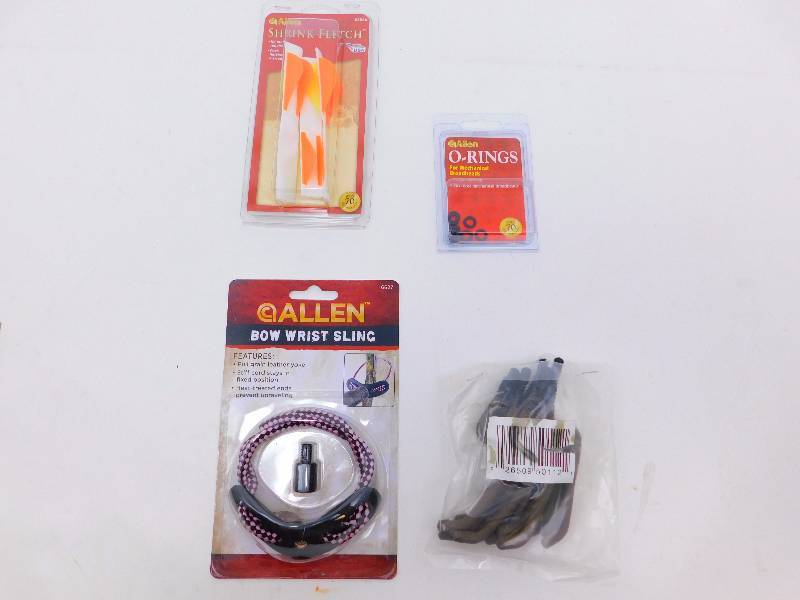 lot 22 image: New Archery Accessories Bow Wrist Sling, Mechanical Broadhead O-Rings, Shrink Fletch, Screw-In Hooks
