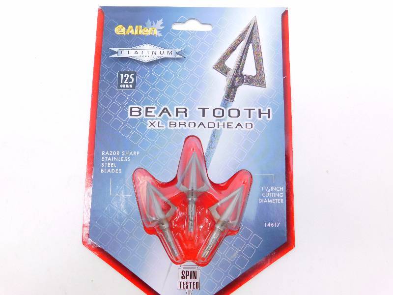 lot 24 image: New Platinum Series 125 Grain Bear Tooth XL Broadhead