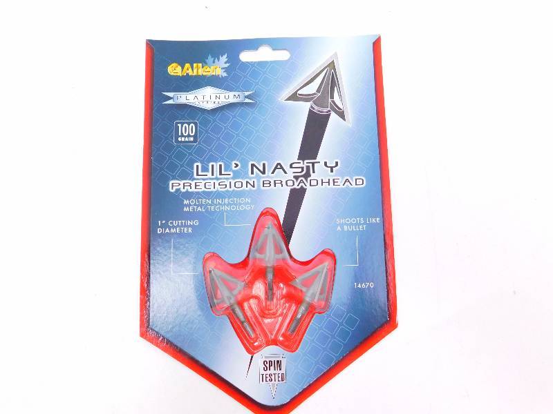 lot 26 image: New Platinum Series 100 Grain Lil Nasty Precision Broadhead