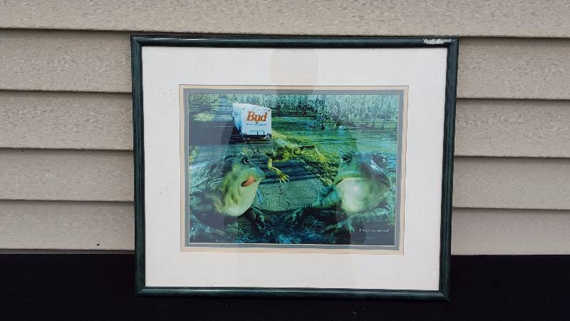 lot 21 image: Budweiser Frogs Limited Edition Animation Cel Art, Framed.