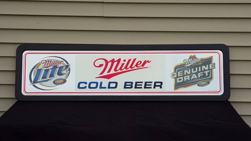 lot 23 image: Large Miller Beer Advertising Sign